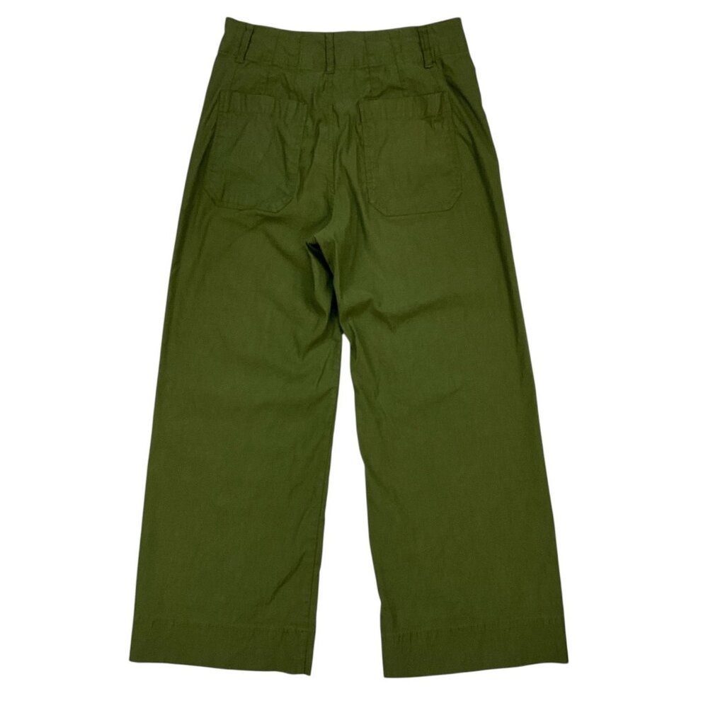 Maeve Colette Olive Green Wide-Leg Pants - Picture 2 of 13